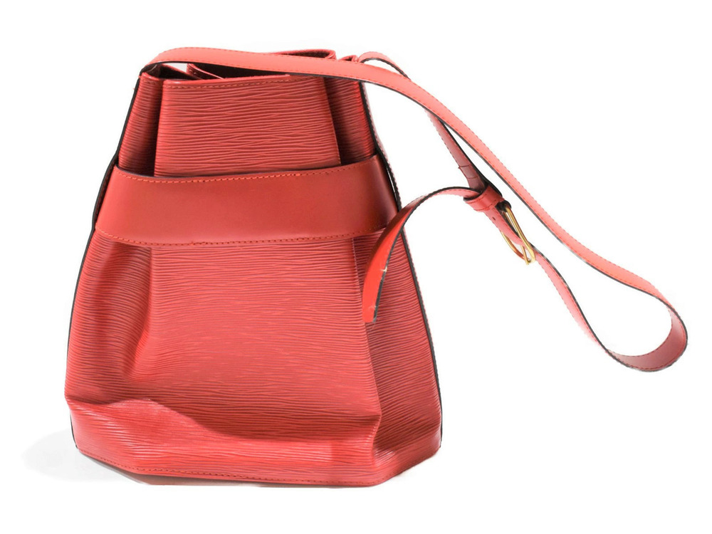 Louis Vuitton Epi Sac Red Easy Carry Versatile Depaule Handbag Leather to Red